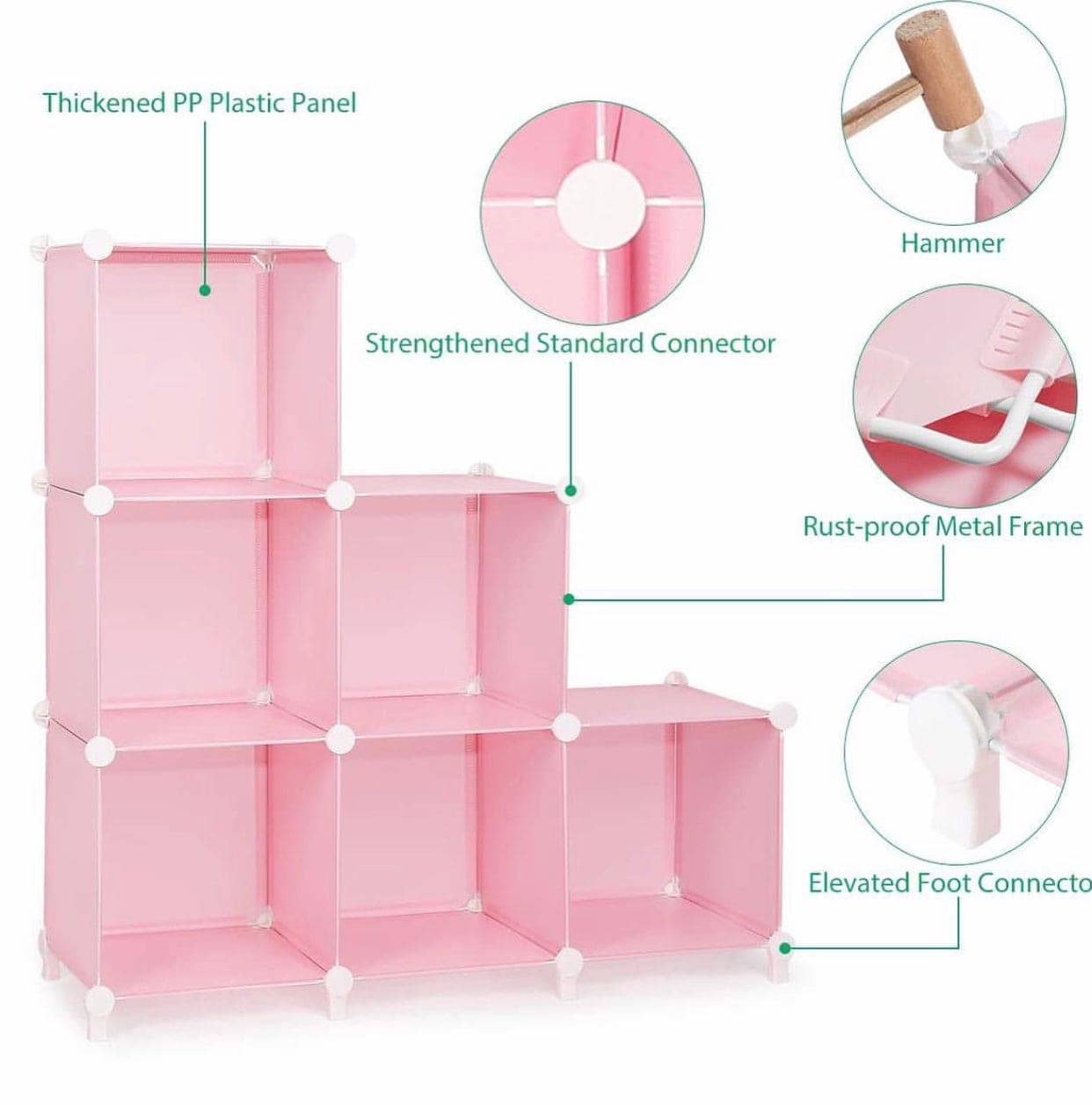 Multipurpose 6 Cubes Portable Wardrobe Cabinet, Clothes Storage Organizer Almirah, 6-Cubes Closet Organizer With Doors, Cute Baby Portable Closet Bedroom Almirah Multipurpose 6 Cubes Portable Wardrobe Cabinet, Clothes Storage Organizer Almirah, 6-Cubes Closet Organizer With Doors, Cute Baby Portable Closet Bedroom Almirah